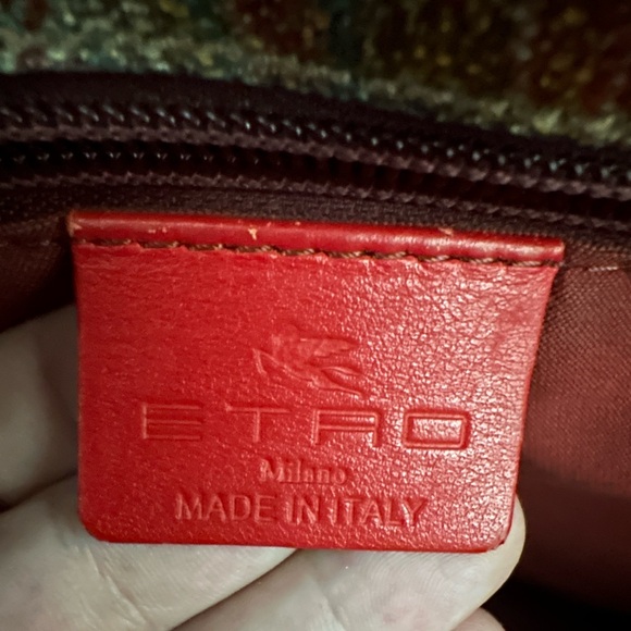 Etro Paisley Jacquard Leather Tote Bag - Picture 3 of 11